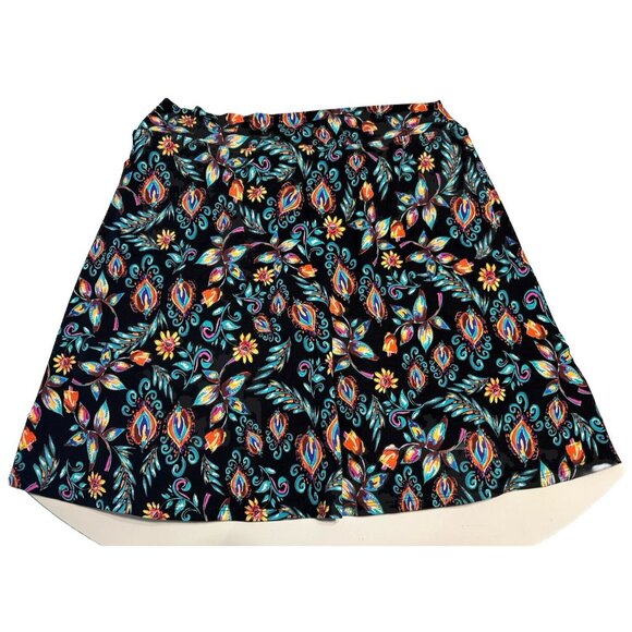 Dona Jo Ladies Sz XL Tennis Golf Pickleball skort Stretch Pull On Floral - Picture 2 of 9